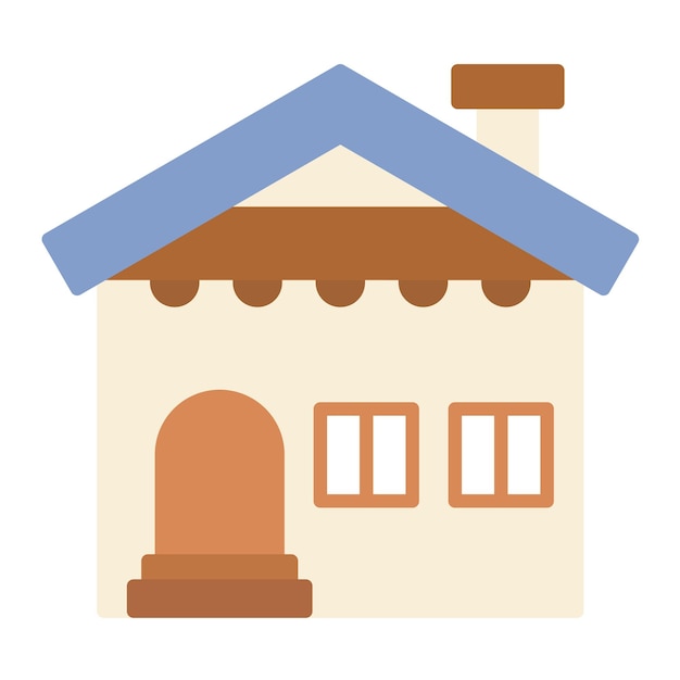 Estilo de ilustración vectorial de la cabaña