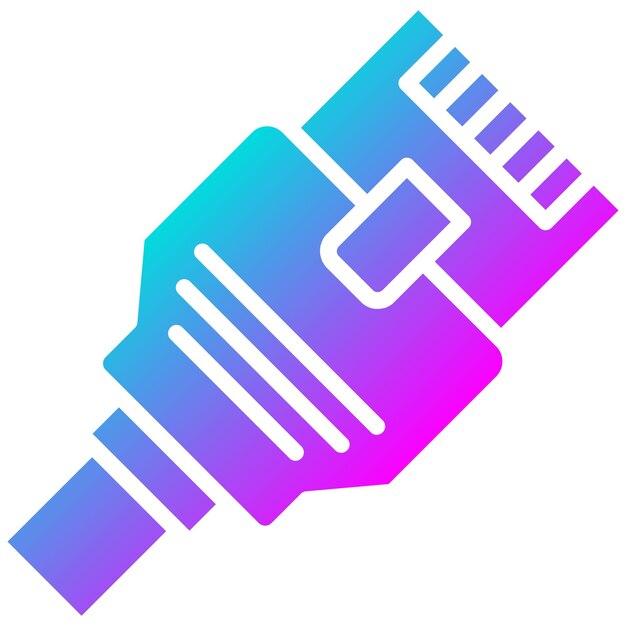 Estilo de ilustración vectorial de cable de Internet