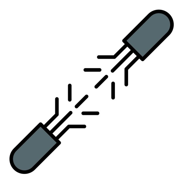 Estilo de ilustración vectorial de los cables de conexión