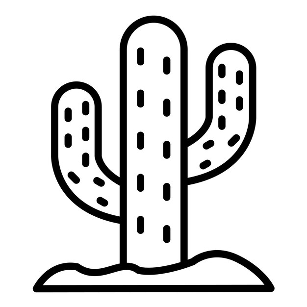 Estilo de ilustración vectorial de cactus
