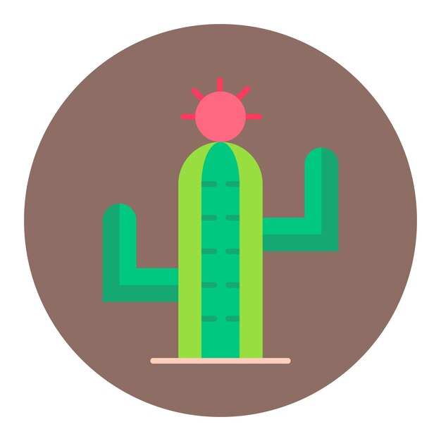 Estilo de ilustración vectorial de cactus