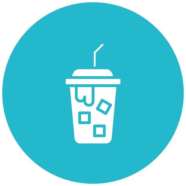 Estilo de ilustración vectorial de café frío