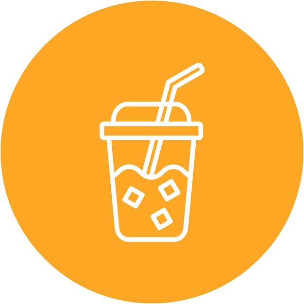 Estilo de ilustración vectorial de café helado