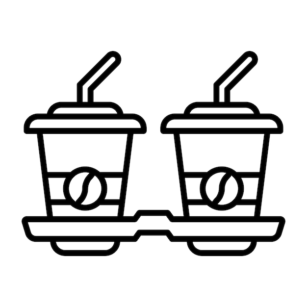 Estilo de ilustración vectorial de café para llevar