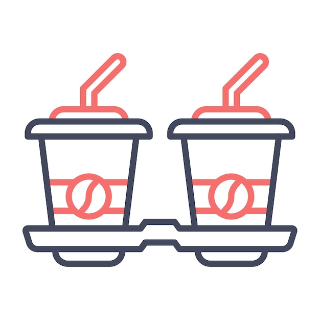 Estilo de ilustración vectorial de café para llevar