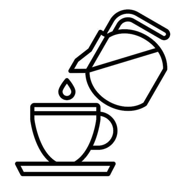 Estilo de ilustración vectorial de café vertido