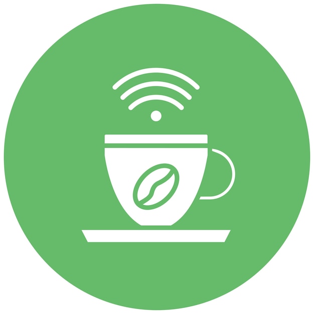 Estilo de ilustración vectorial de café Wifi
