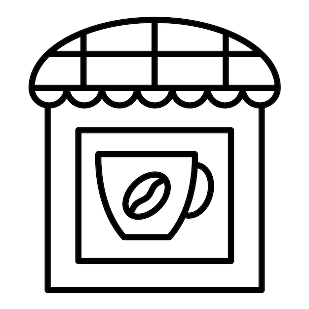 Estilo de ilustración vectorial del café