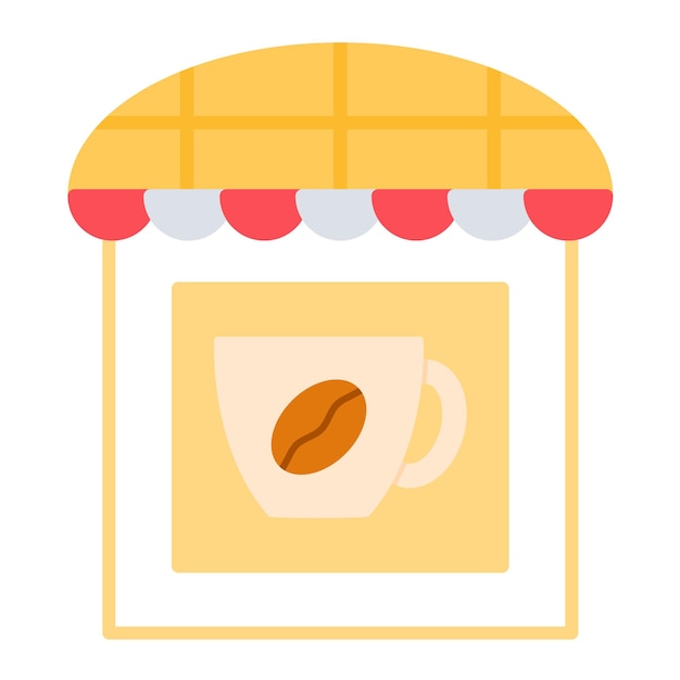 Estilo de ilustración vectorial del café