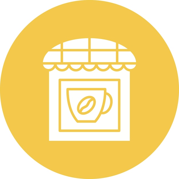 Estilo de ilustración vectorial del café