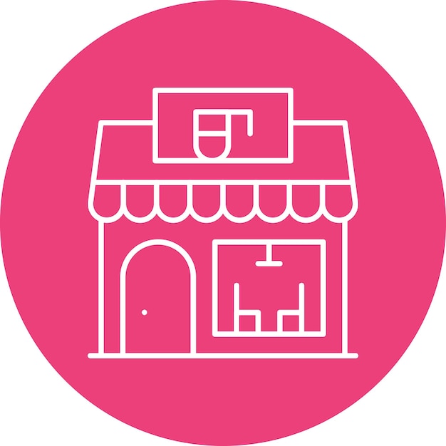 Estilo de ilustración vectorial de la cafetería