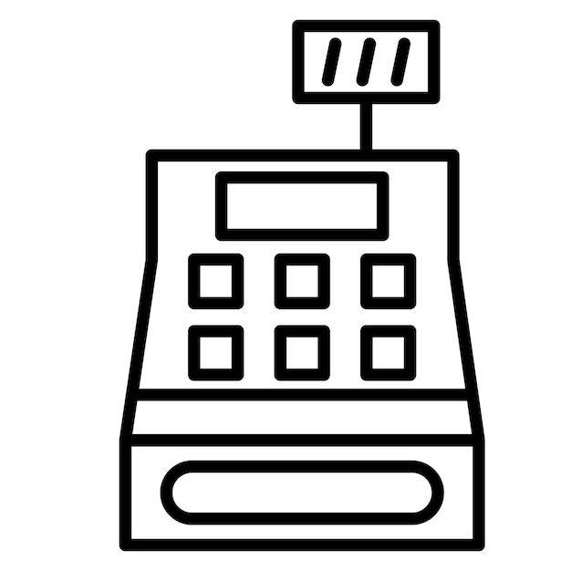 Estilo de ilustración vectorial de la caja automática
