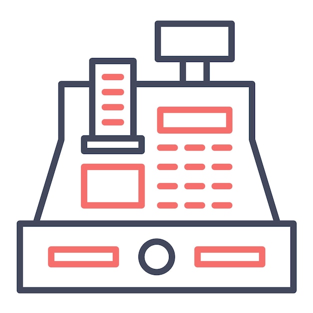 Estilo de ilustración vectorial de la caja automática