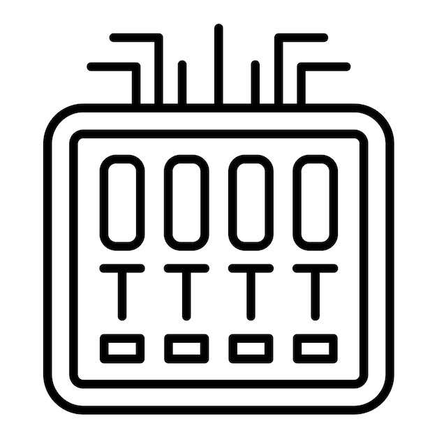 Estilo de ilustración vectorial de la caja de fusibles