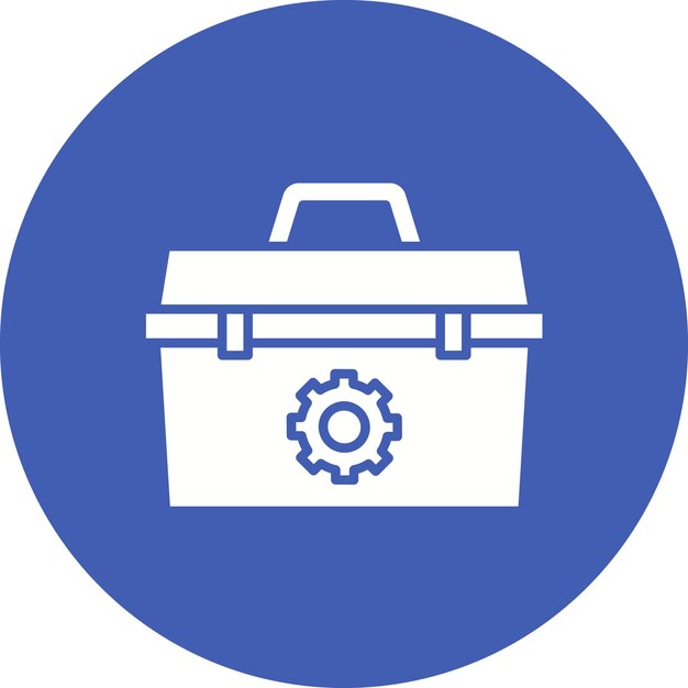 Estilo de ilustración vectorial de la caja de herramientas