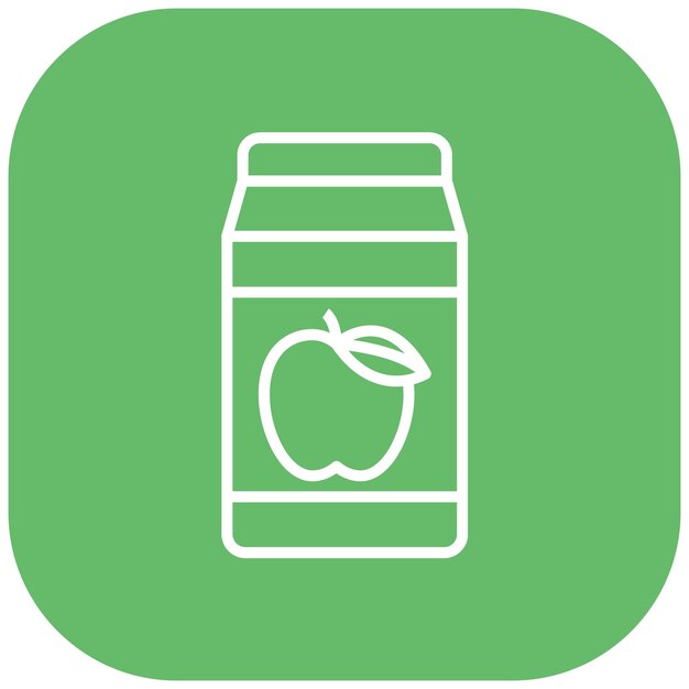 Estilo de ilustración vectorial de la caja de jugo