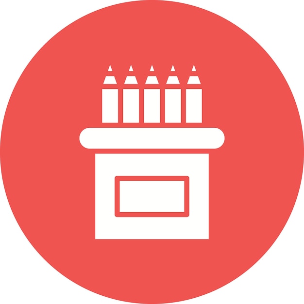 Estilo de ilustración vectorial de la caja de lápiz