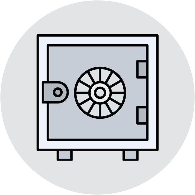 Estilo de ilustración vectorial de la caja de seguridad