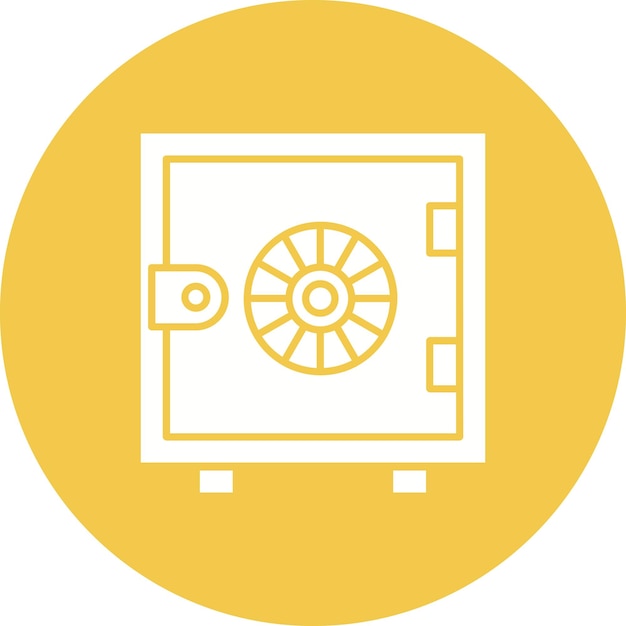 Estilo de ilustración vectorial de la caja de seguridad