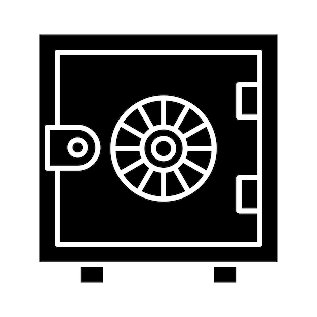 Estilo de ilustración vectorial de la caja de seguridad