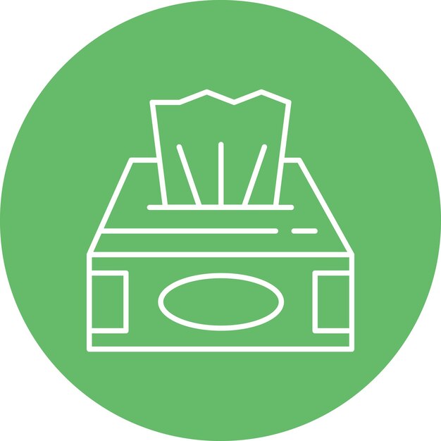 Estilo de ilustración vectorial de la caja de tejidos