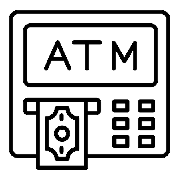 Estilo de ilustración vectorial del cajero automático
