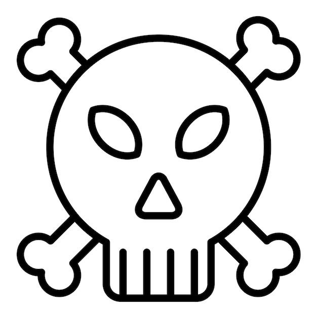 Estilo de ilustración vectorial de la calavera alienígena
