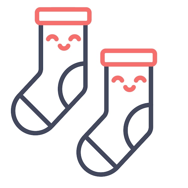 Estilo de ilustración vectorial de calcetines para bebés