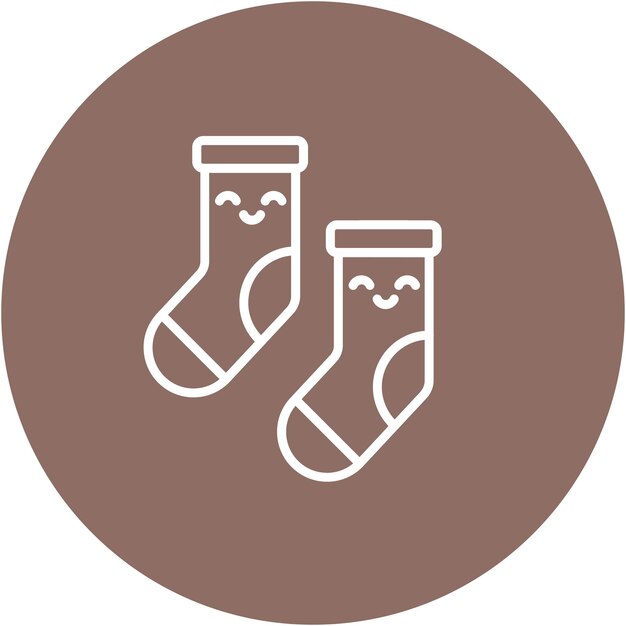 Estilo de ilustración vectorial de calcetines para bebés