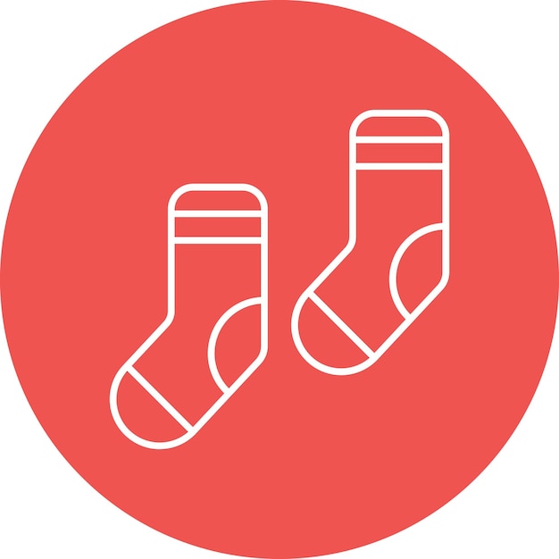 Estilo de ilustración vectorial de calcetines para bebés