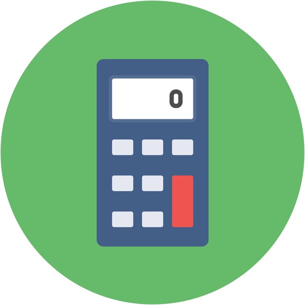 Estilo de la ilustración vectorial de la calculadora