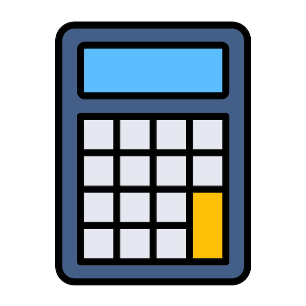 Estilo de la ilustración vectorial de la calculadora