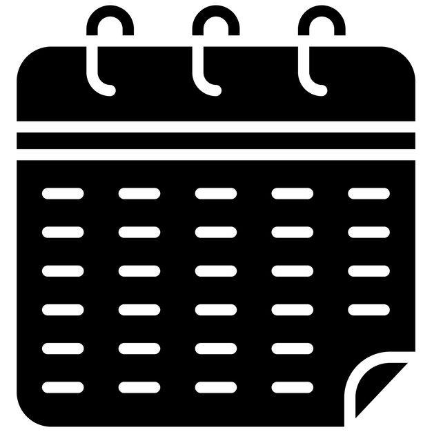Estilo de la ilustración vectorial del calendario