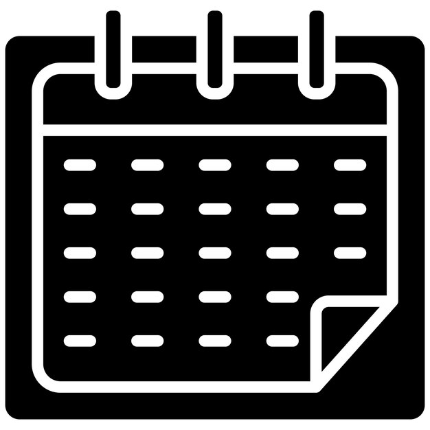 Estilo de la ilustración vectorial del calendario