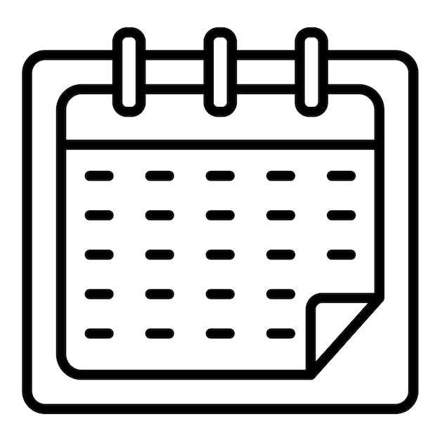 Estilo de la ilustración vectorial del calendario