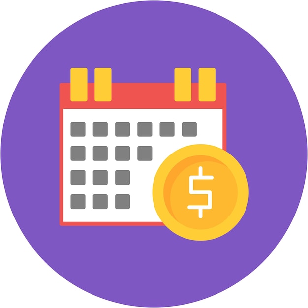 Estilo de la ilustración vectorial del calendario