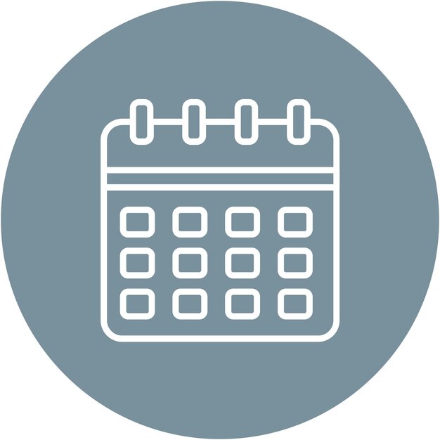 Estilo de la ilustración vectorial del calendario