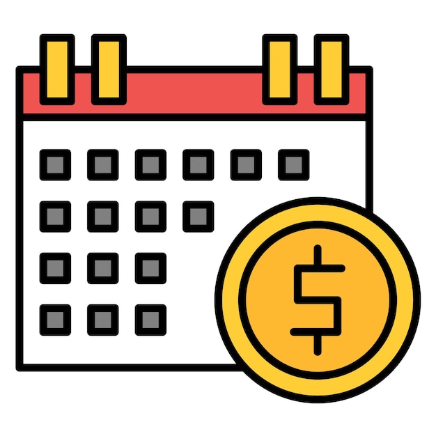 Estilo de la ilustración vectorial del calendario
