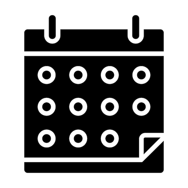 Estilo de la ilustración vectorial del calendario