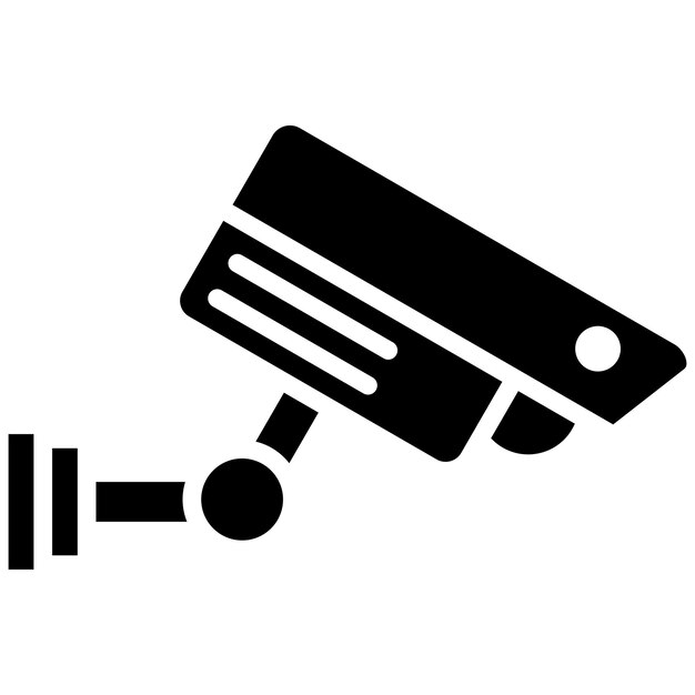 Estilo de ilustración vectorial de la cámara de CCTV