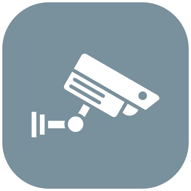 Estilo de ilustración vectorial de la cámara de CCTV