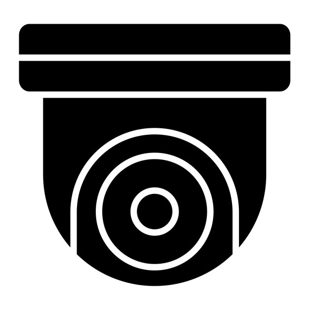 Estilo de ilustración vectorial de la cámara de CCTV