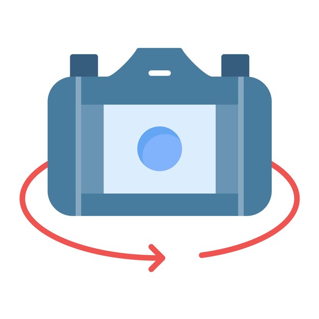 Estilo de ilustración vectorial de la cámara delantera