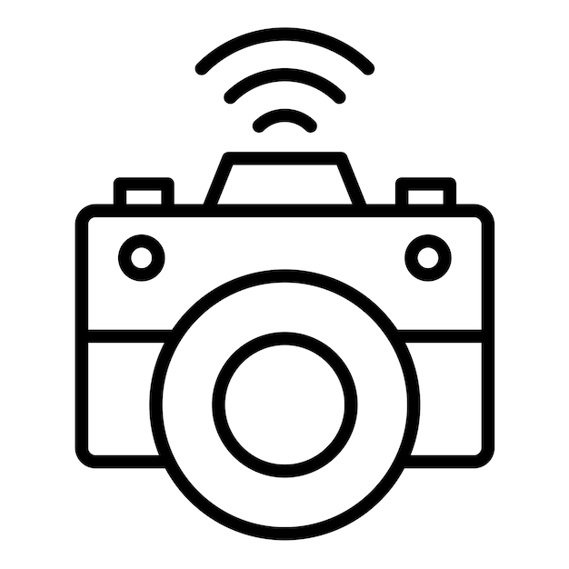 Estilo de ilustración vectorial de la cámara inteligente