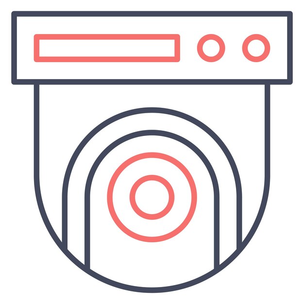 Estilo de ilustración vectorial de la cámara de ojo de pez