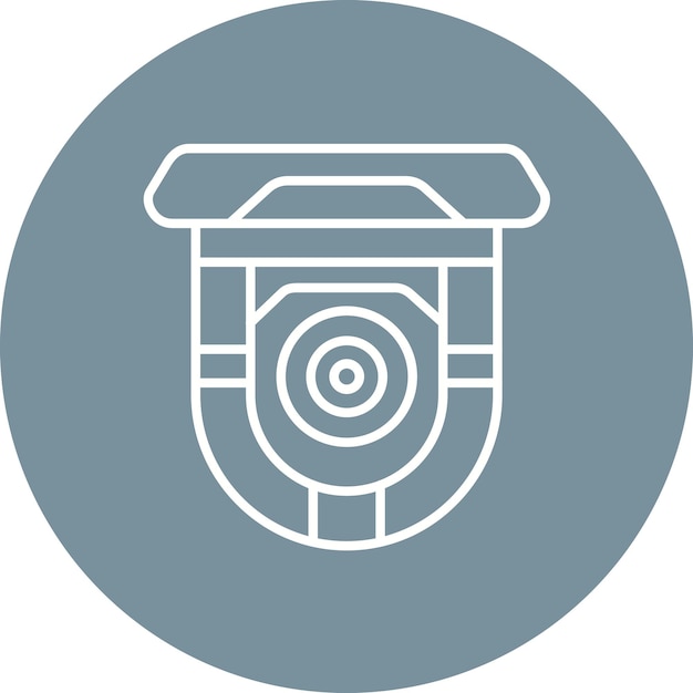 Estilo de ilustración vectorial de la cámara de seguridad
