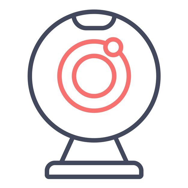 Estilo de ilustración vectorial de la cámara web