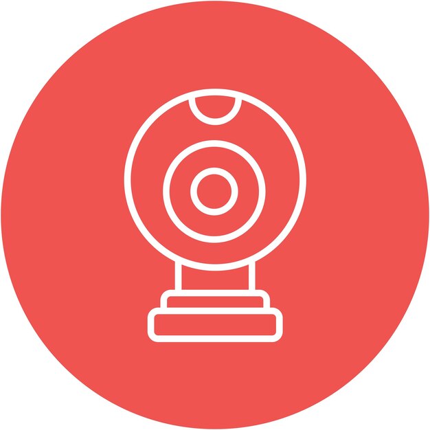 Estilo de ilustración vectorial de la cámara web