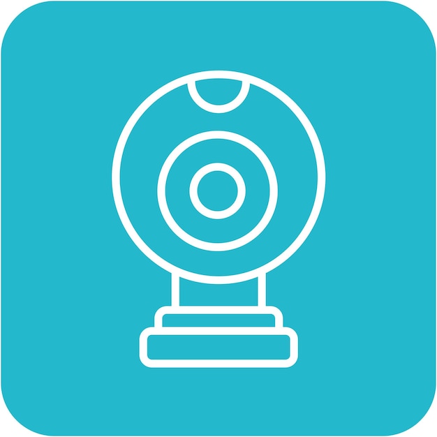 Estilo de ilustración vectorial de la cámara web