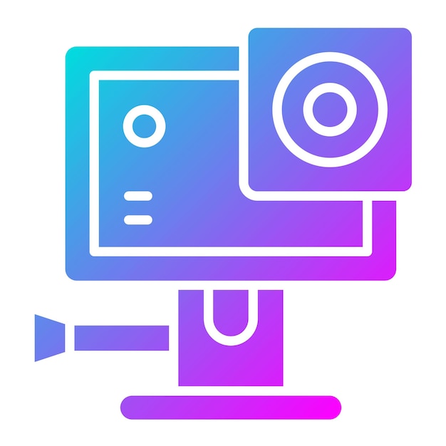 Estilo de ilustración vectorial de la cámara